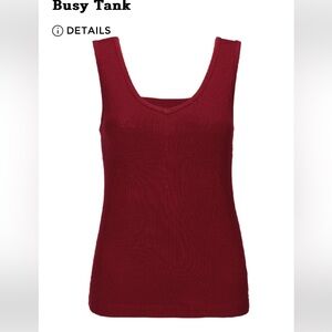 Cabi Busy Tank in Firebrick Large